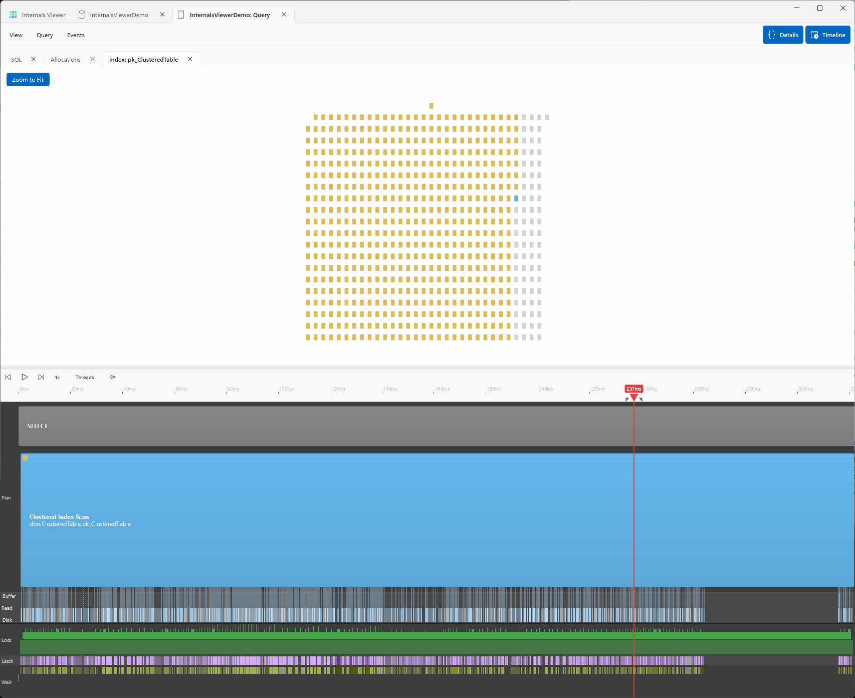 Index View during query replay